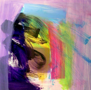 Acrylic on panel purple - Evalyn Boyd